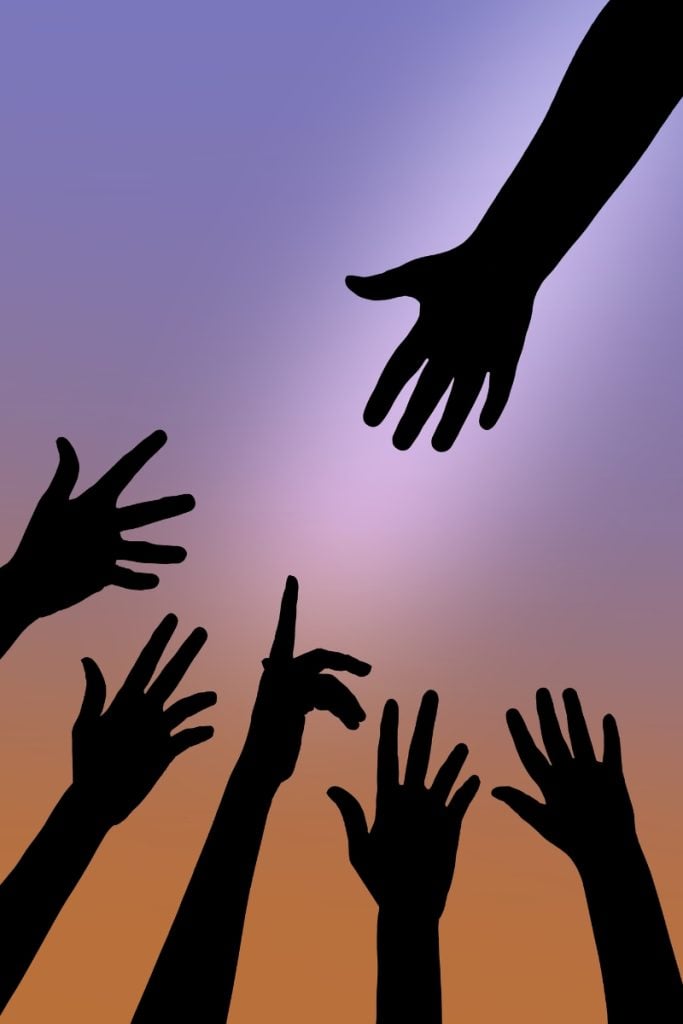 Hand reaching out to help other out representing how to Be Like Jesus evangelism.