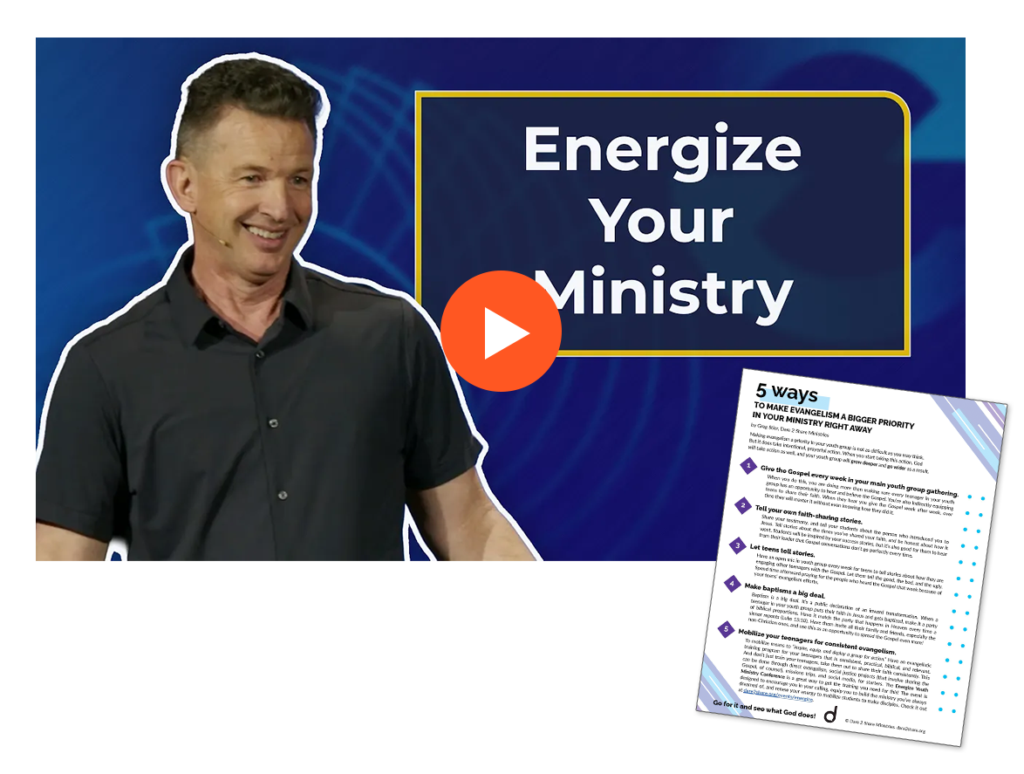 Session video preview and free resource for Energize Youth Ministry Conference